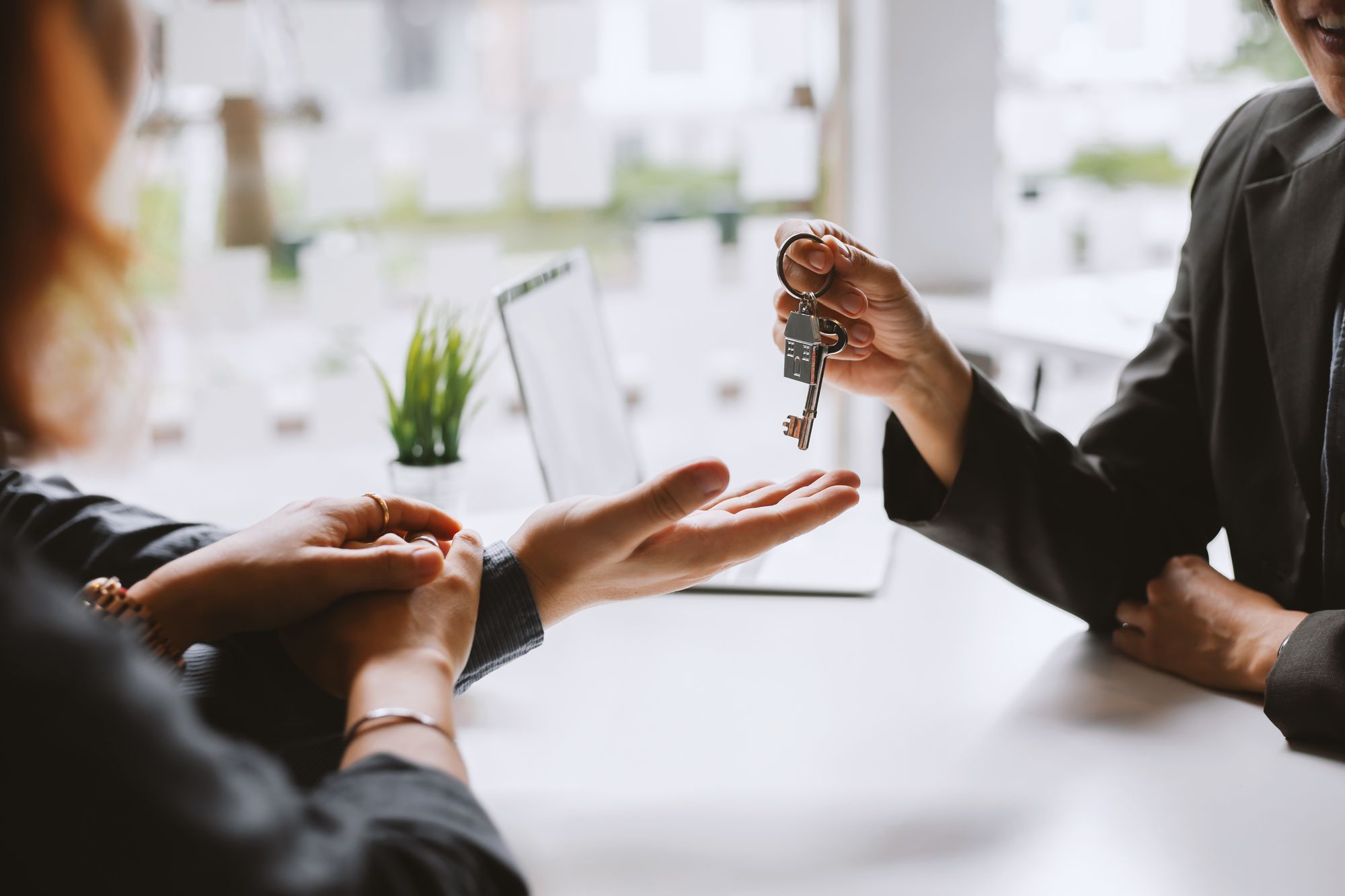 Handing over the keys to a new home